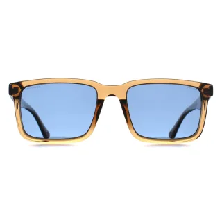 Police SPLP21E Origins Lite 30 805P glänzend transparent hellbraun blau polarisierte Sonnenbrille