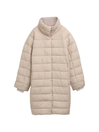Tom Tailor - Puffer-Mantel mit Stehkragen grau - Gr. - XS