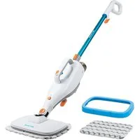 Genius Dampfreiniger INVICTUS Hand- und Bodendampfreiniger Set 7-tlg., 1400,00 W, 5m Kabel, Hartböden, Fliesen, Teppiche, 2 Dampfstufen