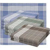 Betz Taschentuch 10er Pack Arabias Herren Stofftaschentücher Größe 40x40 cm, (Set, 10-St. 10 Taschentücher), Farben grün, blau, braun kariert 100% Baumwolle