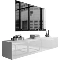 Lookway Lowboard COLGANTE 200 weiß Hochglanz RTV-Schrank mit LED
