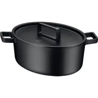 WMF Bräter Flavour, Gusseisen Bräter Induktion, Schmortopf emailliert, Gusseisen, Gusseisen-Kochgeschirr, Deckel mit Kondensationsnoppen