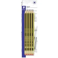 STAEDTLER Bleistift Noris 122 Bleistift mit Radiertip, 10 Bleistiften HB 122-2 BK10