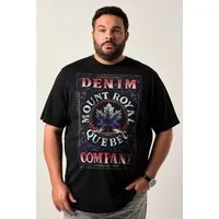 Men Plus T-Shirt T-Shirt Halbarm Brustprint