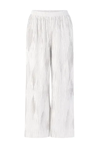 Rich & Royal - Crinkle Pants pearl white - Gr. - 38