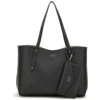 Guess Umhängetasche GUESS Shopper Handtasche Brenton Black (1, 1-tlg., 1)