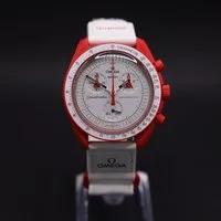 Swatch Chronograph Omega Swatch Bioceramic Moonswatch Mission To Mars
