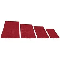 KiNZLER Badematte Chenille, Badvorleger, Badezimmer Teppich, Höhe 18 mm, rutschhemmend beschichtet, fußbodenheizungsgeeignet, Polyester, rechteckig, Badteppich, Uni Farben, weich, als rechteckig & halbrund erhältlich