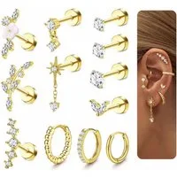 Adramata Piercing-Set Handtuch 100% Baumwolle Blau Strandtuch Saugstark Schadstoffgeprüft