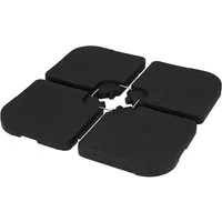 ML-DESIGN Schirmständer-Platte Sonnenschirmständer 4-teilig Schirmgewicht befüllbar mit Wasser/Sand, 60L / 80kg Beschwerungsplatten Gewichtsplatten für Ampelschirmständer