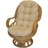 Rattani Rattanstuhl Luxus Rattansessel Rattan Drehsessel Drehwippsessel, Tolles Design und hochwertige Verarbeitung