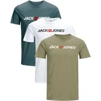 Jack & Jones T-Shirt Stilvolles Slim-Fit oder Regular Shirt mit Printdruck (3er-Pack) Printdruck