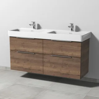 Sanipa 3way Waschtischunterbau zu Laufen Pro S Waschtisch mit 4 Auszügen, Eiche-Tabak UM77150