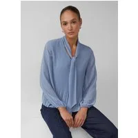 s.Oliver Langarmbluse Bluse Schluppen-Bluse aus plissiertem Chiffon