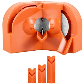 4PCS Electric Drill Bit Sharpener Professional 11x6x7 cm High-Speed Steel Orange Plastic for Lithium and AC Electric Dri