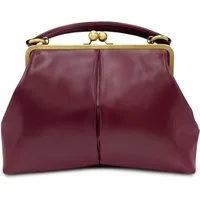 Taschenkinder Handtasche Damen Ledertasche "Vintage Olive" Henkeltasche und Schultertasche (einfach), Echtes Glattleder vom Rind