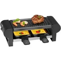 CLATRONIC Raclette RG 3592, Raclette Grill für 2 Personen, Platzsparend
