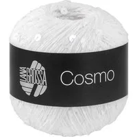 LANA GROSSA COSMO Häkelwolle, 260 m (Beilaufgarn aus Baumwolle mit großen und kleinen Pailletten), 100 g