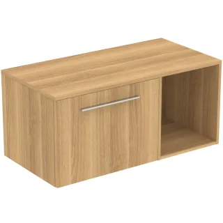 Ideal Standard Möbel-Set 100cm i.life B 1 Auszug 1 off.Fach Gr.Chrom Eiche Natur, T5755NX T5755NX