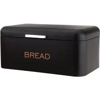 Cheffinger Brotkasten Brotkasten Brotbox Brotbehälter Metall Cheffinger schwarz CF-BB34