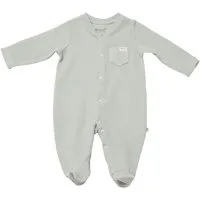biorganic Strampler Baby Waffle Smile mit Fuß für Jungen und Mädchen Unisex Langarm (1-tlg) geknöpft, 100% Bio-Baumwolle, Waffelstruktur