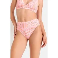 LSCN by LASCANA Highwaist-Bikini-Hose Lisa mit grafischem Muster