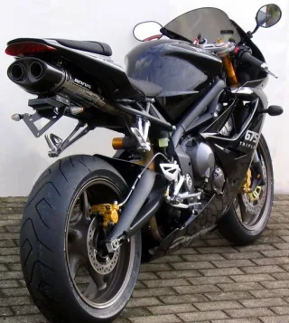 Sport Auspuff Bodis Oval Q1 Edelstahl Triumph Daytona 675 Bj. 2006-2012 mit ABE