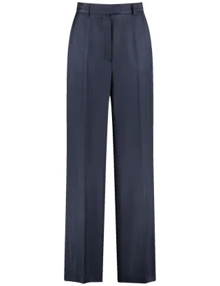 TAIFUN - Elegante Hose mit weitem Bein blau - Gr. - 34