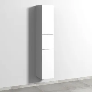 Sanipa 3way Hochschrank mit 2 Türen und 1 Auszug, Weiß-Soft SM10143