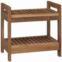 vidaXL Badezimmerspiegelschrank Badregal Natur 45 x 30 x 45 cm Massivholz (1-St)