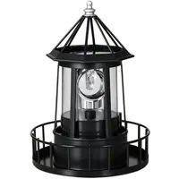 FELIXLEO LED Solarleuchte Solar Leuchtturm Außenlampe LED rotierend wetterfest Gartendeko