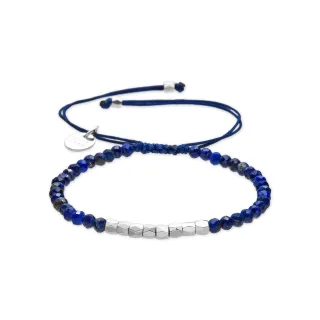 Luxenter Armband mit Silber-Finish und natürlichem Lapislazuli – Likah