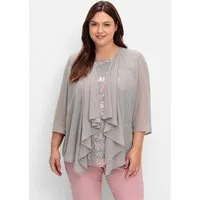 Sieh an! T-Shirt 2-in-1-Shirt 3/4-Arm mit Einsatz aus Mesh
