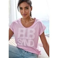Elbsand T-Shirt Eldis mit Logodruck, Kurzarmshirt aus Baumwoll-Mix, sportlich-casual