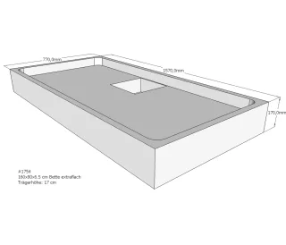 Neuesbad Wannenträger für Bette extraflach 160x80x6,5 SD22803
