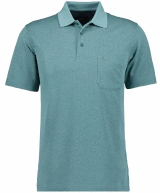 RAGMAN - Softknit-Polo fishnet salbei - Gr. - XL