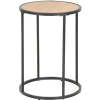 ACTONA GROUP Beistelltisch, Metallgestell im modernen Industrie-Look, rund, T: 40 x H: 55 cm