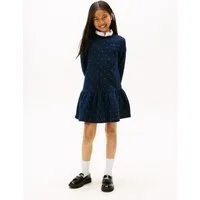 Tommy Hilfiger Jerseykleid FESTIVE STUD HWK DRESS LS Regular fit, für Kinder bis 16 Jahre