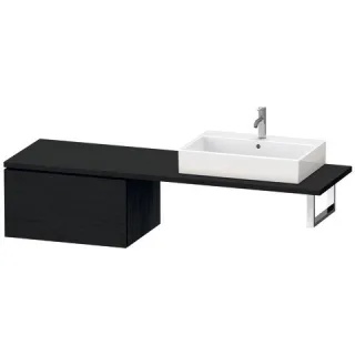 Duravit L-Cube Unterschrank für Konsole Eiche Schwarz Matt 720x547x400 mm - LC585401616 LC585401616