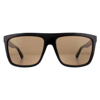 Gucci Square Mens Schwarz Braun Sonnenbrille