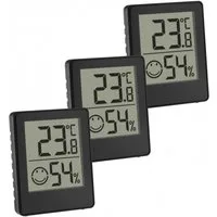 TFA Dostmann Raumthermometer Digitales Thermo-Hygrometer TFA 30.5039.01.03 3 er Set