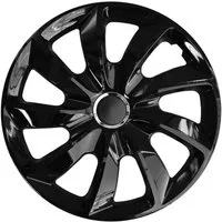 NRM Radkappe STIG 16 Zoll in Schwarz, 16 in Zoll, (4-St) Radzierblenden für Stahlfelgen Radkappen Satz 4er Set 16"