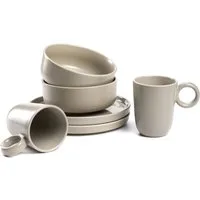 LEONARDO Geschirr-Set ROMA, Geschirrset, 6-teilig (6-tlg), 2 Personen, Keramik, Frühstücks Set, Service, spülmaschinengeeignet