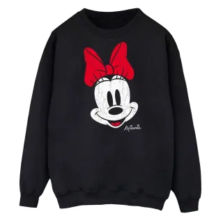 Disney Sweatshirt mit Minnie-Maus-Gesicht für Damen/Damen (Schwarz)