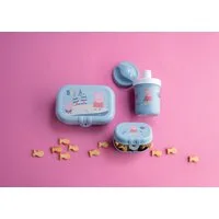 KOZIOL Lunchbox PEPPA PIG WAVES TO GO, Kunststoff, (Set, 3-tlg), inkl. Trinkflasche, melaminfrei, CO² neutrale Produktion