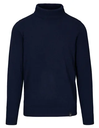 COMMANDER Finest Clothing - Rollneck-Pullover 1/1 Arm,uni dark navy mel. - Gr. - 3XL