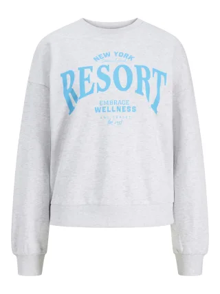 JJXX - JXMERLE SPRING RLX SHORT LS CREW SWT LN White Melange - Gr. - M