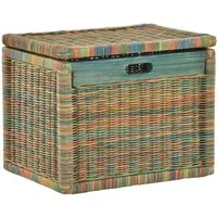 Krines Home Aufbewahrungskorb Hoher Korb mit Deckel Rattan geflochten Regalkorb Aufbewahrungsbox, Mit Inlett