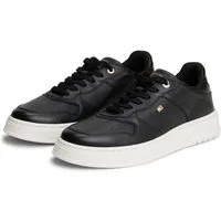 Tommy Hilfiger TH SPORTY CUPSOLE LEATHER Plateausneaker, Freizeitschuh, Halbschuh, Schnürschuh mit seitlichem Logo