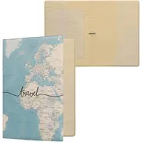 kwmobile Etui Reisepass Kunststoff Schutzhülle Ausweis Hülle Impfpass Schutz, Cover Reisepasshülle Ausweishülle in Travel Schriftzug Design